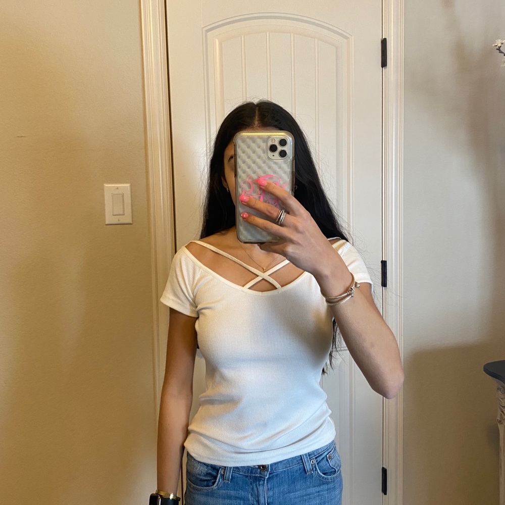 White Criss Cross Shirt